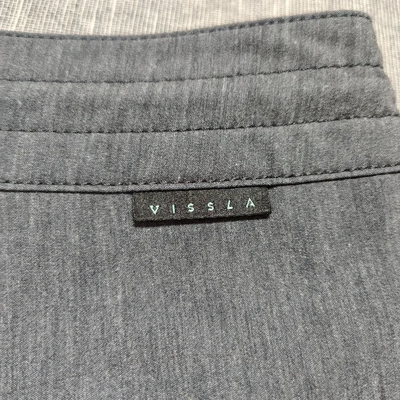 Vissla The Point Board Shorts Size 30 Small 19.5" Blue Gray Striped Surf Swim - Picture 7 of 12